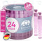 EinsSein 24x Bolle di sapone matrimonio Vetro d'amore Box rosa wedding bubbles bollè sposi piccola compleanno festa sapomo bolles sposi bolla contenitore matrimonio decorazioni decoration accessories