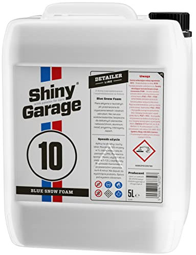 SHINY GARAGE Blue Snow Foam 5 L | Snow Foam Autoshampoo Dicker Schaum Alkalisches pH Schonend Für Lack Felgen Kunststoff Herrenparfum-Duft