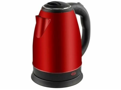 KUKEN Wasserkocher, Rot, 1500 W, 2 l