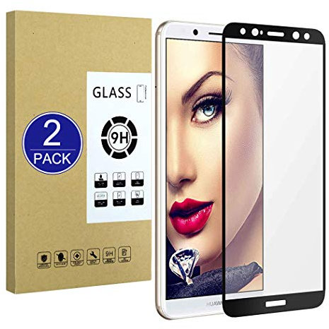 X-Dision Película Cobertura Completa Compatible con Huawei Mate 10 Lite[Negro],[Pantalla Completa Pegada][Anti-Huella Dactilar] Protección Cristal HD Premium, Compatible con Huawei Mate 10 Lite