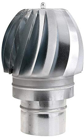 SOMBRERO GIRATORIO EXTRACTOR DE HUMO ESTUFA DE LEÑA GRIS GALVANIZADO 200MM (MILÍMETROS) IDEAL ESTUFAS CHIMENEAS HOGAR PISO MASIA CORTIJO, SOMBRERETE