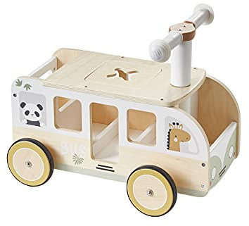 VERTBAUDETPorteur bus à doudous HANOÏ en bois multicoloreTU
