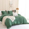 CozyTide Sage Green SchmuseSet, Queen Shabby Boho Chic Fransen Quaste Bettwäsche Tröster 100% Gewaschene Baumwolle Bauernhaus Ästhetische Vintage Rüschen Niedlich Mädchen Home Bettwäsche 3 Stück