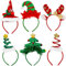 Yiezio Weihnachts Haarreif, 6 Stück, Weihnachtsbaum-Stirnband mit Glöckchen, Rentiergeweih, Weihnachtsbaum-Kopfkappe, Hutaufsatz, Weihnachts-Kostüm, Stirnband für Weihnachten und Urlaubszubehör