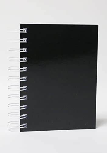 5x ADINA Premium Collegeblock Kollegblock A6 160 Blatt 90g/qm kariert 10x15cm (Schwarz)