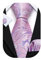 Barry.Wang Tie Pocket Square Cufflinks for Men Set Designer Ties Paisley (Pink Floral)