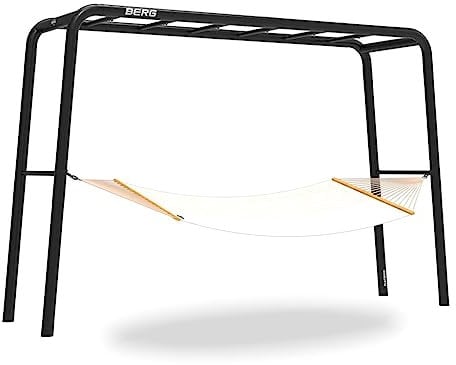 BERG PlayBase Large TT 3-in-1 mit 2X Reckstange und Hängematte, Multifunktions Spielplatz für den Außenbereich