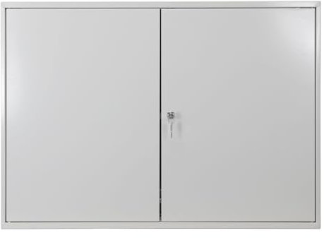 ADB Werkzeugwandschrank grau mit 1 Fachboden 1 Schublade Hängeschrank RAL7035