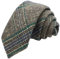 No Name Ltd Traditionelle Herrenkrawatte mit Fischgrätenmuster, Tweed, Wolle, kariert, Kaschmir-Feeling, kariert, Krawatte für, braun grau, Slim