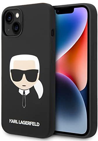 Karl Lagerfeld KLHMP14MSLKHBK Hülle für iPhone 14 Plus 6,7 hardcase Schwarz Silicone Karl`s Head