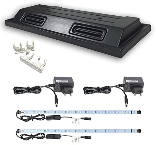 ZooPaul Aquarium Terrarium Abdeckung Verschiedene Größen Pflanzenlicht Lampe Beleuchtung Deckel LED (120x40 2X LED)