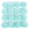 Kunstpelz Pompon Fellbommel,16 Stück Faux Fuchspelz Kunstfell Pompon mit elastischer Schlaufe Flaumige Pompom DIY 10cm für Mützen Tasche Schals Schlüsselanhänger Dekoration Zubehör,Grün