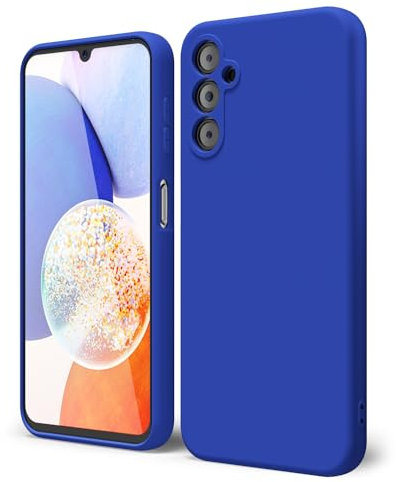 oakxco for Samsung Galaxy A14 5G Case Silicone, Thin Slim Grip Soft Rubber Gel Protective Phone Case for Women, Matte Plain Solid Color Aesthetic Cute Girly Case with Camera Cover, Royal Blue
