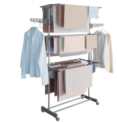 FACILITYS Séchoir Kit&Dry étendoir à linge Pliable 3 niveaux