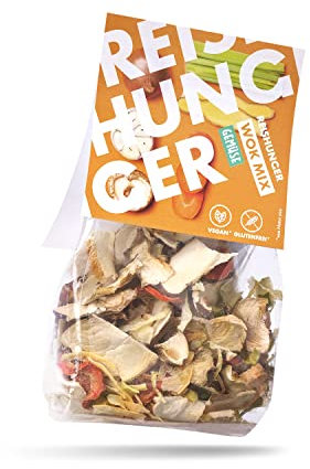 REISHUNGER Wok Gemüse Mix (3x45g) - Mit Shiitake Pilzen, Karotten und Gewürzen als Basis für leckere Asia Wok Gerichte - MHD: 31.08.2025