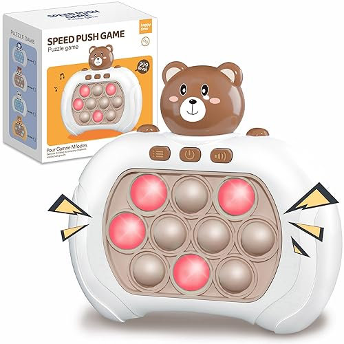 TeaRoo Quick Push Pop Game It Fidget Toys Pro für Kinder Erwachsene, Handheld-Spiel, schnelles Puzzle-Spiel-Maschine, Push-Bubble-Stressspielzeug, Entlastung, Partygeschenke, Geburtstagsgeschenke für