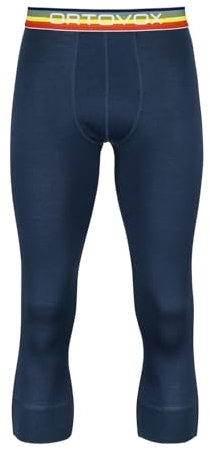 Ortovox Herren 185 Rock'n'Wool Short Pants Soft Breathable Merino Wool Base Layer für Winter Touring, Ski & Snowboard, Deep Ocean, XX-Large Kurz