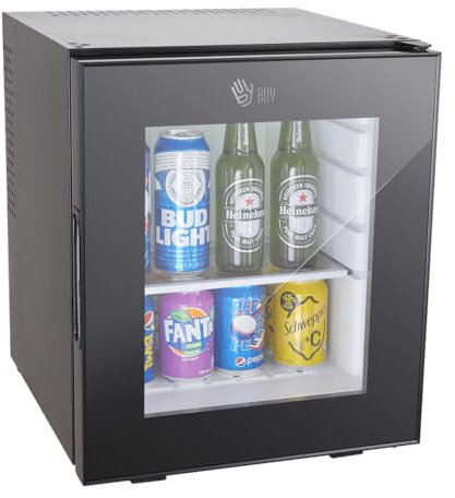buybuy Mini frigo bar 30 Litri Porta in Vetro Senza Compressore Silenzioso per Hotel e Ufficio MBG32