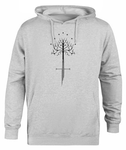 Weißer Baum Von Gondor, Scherben Von Narsil Grauer Unisex-Hoodie-Pullover Mit Kapuze