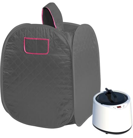 Zuhause Dampfsauna 2L, Heim-Dampfsauna, Mobile Mini Dampfsauna, Heimsauna, Faltbar Heimsauna Wärmekabine, Sitzsauna, Saunakabine Isoliert und Dampfgenerator zur Spa Heimsauna