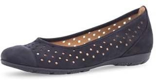 Gabor Damen Klassische Ballerinas, Frauen Flats,Halbschuhe,Sommerschuhe,Ballerina-Schuhe,Ballett-Schuhe,Ballet-Flats,Nightblue,38.5 EU / 5.5 UK