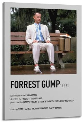 Terp Forrest Gump Poster, Wandkunst, Poster, Geschenk für Freunde, Schlafzimmer, Wohnzimmer, Dekoration, modern, ästhetischer Rahmenstil, 20 x 30 cm