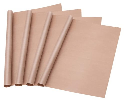 TAKUZA Lot de 4 films de cuisson permanents pour four, papier sulfurisé réutilisable, 30 x 40 cm, film de cuisson réutilisable pour la cuisson, extrêmement résistant à la chaleur à 260 ° et, DT-0001