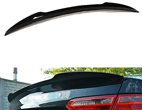 PAREKS Auto Heckspoiler für Audi S5 A5 S-Line 8T / 8T FL Coupe 2009-2016, Kohlenstofffaser, glänzend schwarz, Kunststoff, Selbstklebend, Schwarz