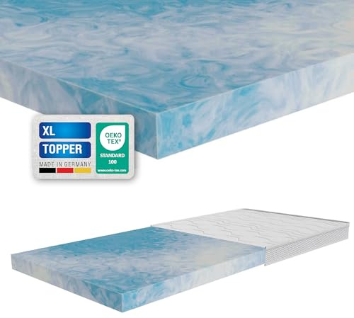 Topper Comfort XL 10cm – H3 mittel, 100x200 cm – Kaltschaum Matratzentopper für alle Matratzen & Lattenroste – orthopädisch & ergonomisch – Matratzenauflage