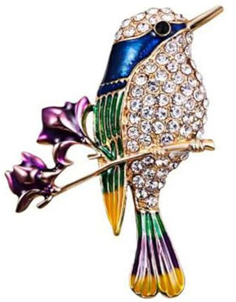 Broche Cristal Forme D'oiseau Bijoux Vêtements Broche Cristal Animal Élégant Broche Délicate Broche Vêtement Femme Broches Épingle À Revers Vintage Broche Animaux pour Femmes Filles