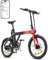 ENGWE E-Bike Mit APP - 36V 9.6Ah Akku Bis Zu 100km, Klapprad 250W Motor Max 25km/h, Elektrofahrrad 42Nm Drehmomentsensorik & Kohleriemen, 3 Stufen-PAS Pendler Für Stadt P20 (Rot)