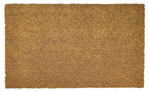 EHC Natural Coir Plain Entrance Mat Outdoor & Indoor Mat, Heavy Duty Doormats Dirt trapper door mats for Front Door, Patio or Entrance 45 x 75 cm
