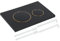 Plaque d'actionnement en plastique chromé pour réservoir de chasse d'eau - Modèle compatible avec Geberit Sigma20 (noir mat avec anneau doré)