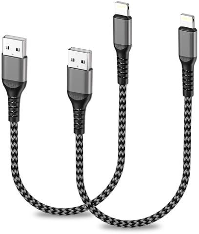 iPhone Ladekabel Kurz 2Pack 0.3M, USB A auf Lightning Kabel Kurz MFi Zertifiziert iPhone Kabel iPhone Ladekabel Schnellladekabel für iPhone 14/13/12/11/X/8/7/6/5/SE, iPad Pro/Air/Mini, AirPods