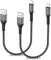 Cable iPhone Corto 2Pack 0.3M[MFi Certificado], Cable USB a Lighting Nylon Cable Cargador iPhone Carga Rapida iPhone Charger Cable para iPhone 14/13/12/11/X/XS/XR/8/7/6/SE, iPad Pro/Air/Mini, AirPods