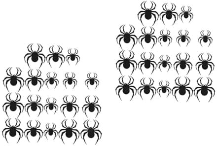 DOITOOL 8 Paquets Sticker Mural Araignée Bugs Décoration Murale Halloween Panneau De Porte D'halloween Patte De Plein Air Tissu Effrayant D'halloween Affiche Mur Mitoyen Corbeau Pvc Black