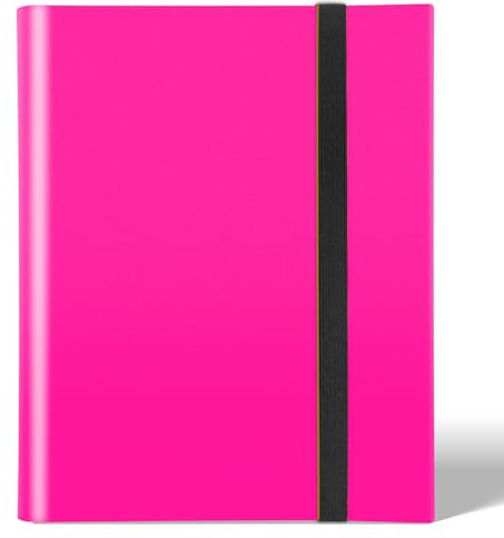 Sammelkarten Album,432 sammelalbum 24 Seiten 18 Taschen pro Seite,Wasserdichter Ordner Karte Sammelmappe ist beste Geschenk für Weihnachten, Kindertag und Geburtstage (Rosenrot)