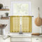 Devola Set di 2 tende da cucina moderne, effetto lino, per finestre e bistrò, semitrasparenti, corte, 63 x 63,5 cm, giallo, 2 pezzi
