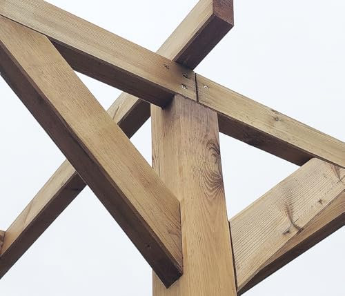 Wood&Play - Carport Überdachung oder Terrassenüberdachung, Einzelcarport aus Holz mit Dacheindeckung, Abstellplatz Holz Pavillon, Freistehend - aus langlebigem Kiefernholz - 300x675 cm