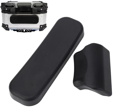 Motorrad Topcase Rückenlehnenpolster Selbstklebend，Komfort Polster für 22L 25L 28L 32L Topcase, Beifahrer Rückenlehne aus weichem PU-Leder, passend für Motorrad Koffer
