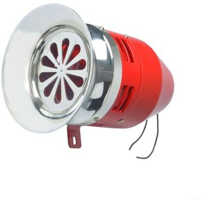 Zeroupshop Außensirene 220V 60W Industrieller Alarm mit 110dB lauten Geräuschen, Eisenschale Sicherheitsvorrichtung für Fabrik-Lager Brandschutz-Rot