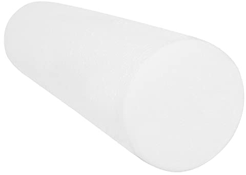 CanDo Slim White PE Foam Rollers for Exercise, Fitness, Muscle Restoration, Massage Therapy, Sport Recovery and Physical Therapy for Home, Clinics, Professional Therapy 3 x 12 Round
