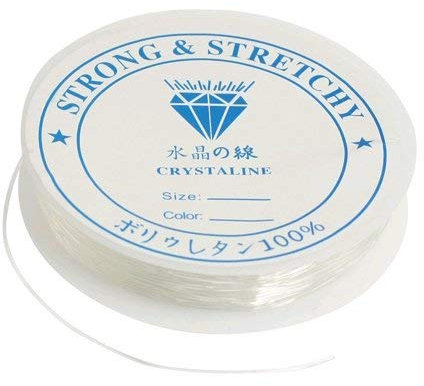 Clear Stretch Elastic 0.6mm x 16m Thread Beading Cord For Jewellery Making Bracelet by BeadDelighted DESIGN MAKE CREATE JEWELLERY (0.6mm - 16m)