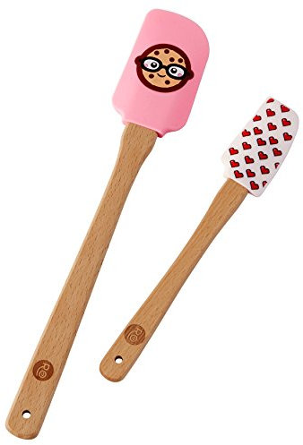 Wilton 2103-1123 Rosanna Pansino Printed Spatula, Set of 2, Silicone, Assorted