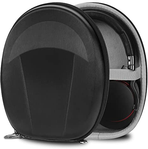 Geekria Shield Headphones Case Compatible with Sony WH-CH720N/CH520/ULT900N, MDRZX750BN, Replacement Protective Hard Shell Travel Carrying Bag with Cable Storage (Black)