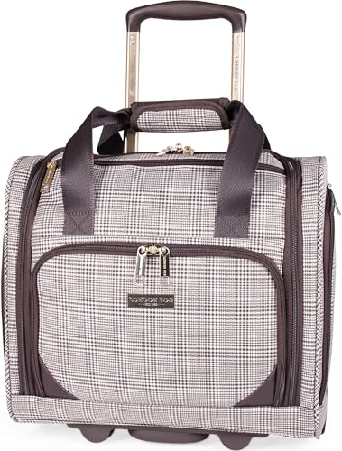 London Fog 15 Underseat Wheeled Suitcase Cabin Approved Virgin BA | Compact Onboarder, Designed For Short Trips And Weekends, Fits Into 55x40x20cm Bag Sizer Cage, Lightweight 2.1kg, Soft Sided