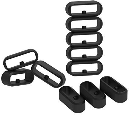 Ruentech Kompatibel mit Garmin Vivomove/Vivomove Hr/Vivoactive 3 / Forerunner 645 / Forerunner 645 Music Armband Silikon Verschluss Ring Loop Hoop Clasp Zubehör 11pcs