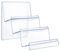 Cabilock Acrylic Clear Desktop Wallet Storage Rack Shelf Wallet Display Stand Holder Purse Handbag Organizer Decoration (3 Tier)