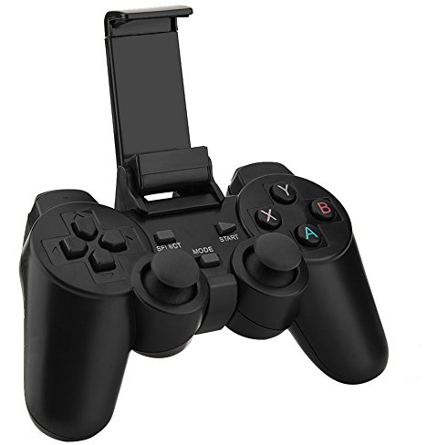 Junluck Manette de Jeu USB Bluetooth Contrôleur de Jeu Sans Fil avec 2.4G Récepteur Compatible pour iOS/Téléphone Android/PC/Ordinateur Portable (Windows XP / 7/8/10) / Smart TV/TV Box
