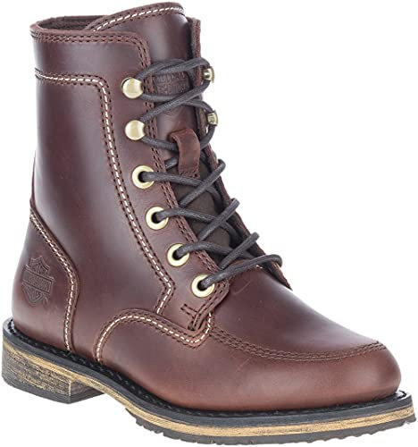 HARLEY-DAVIDSON FOOTWEAR Stivali da moto Henné da donna in pizzo, Marrone, 42 EU